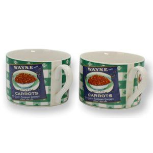 Fitz & Floyd Omnibus Americana Country Cupboard Pattern Mugs 1994